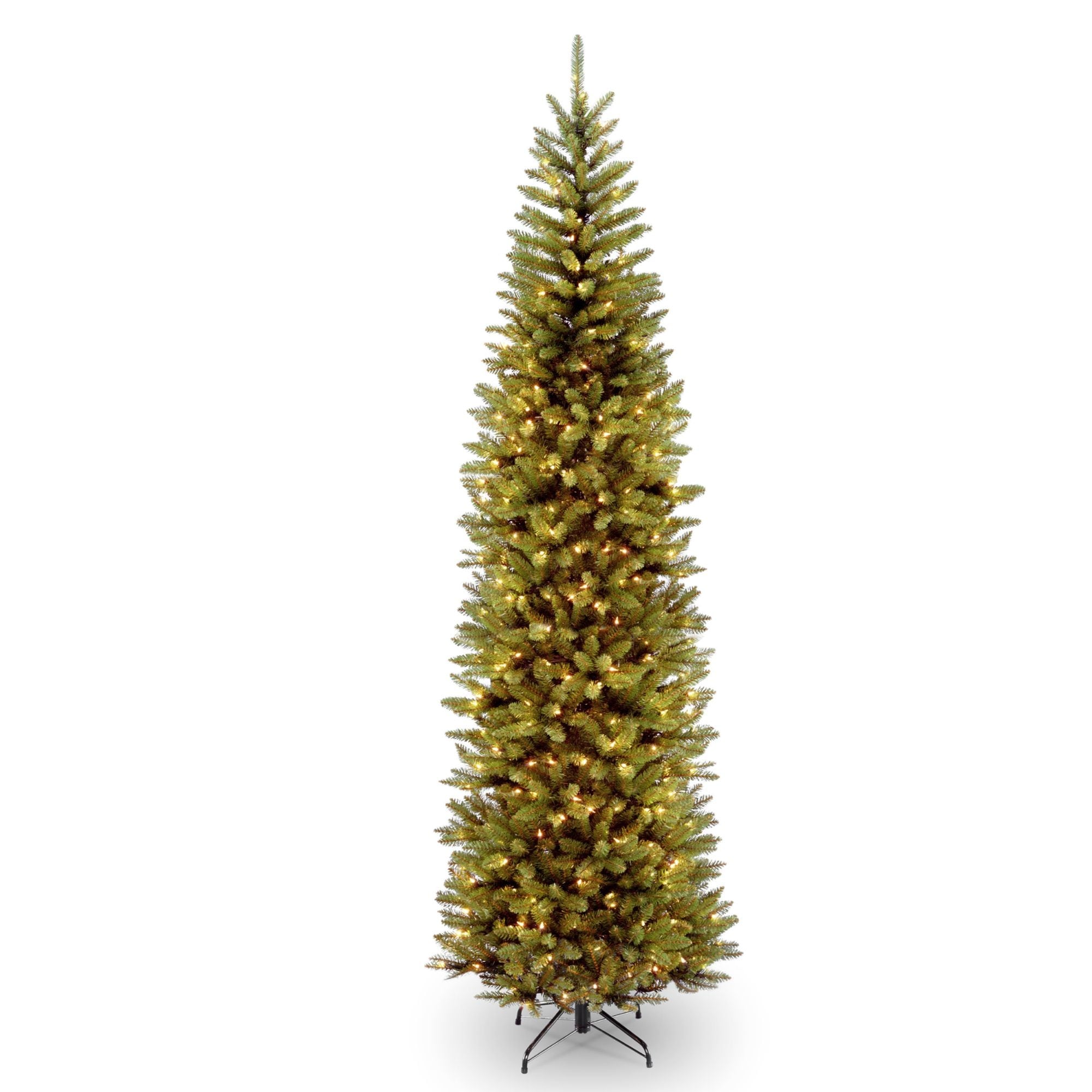 9' Kingswood Fir Pencil Artificial Christmas Tree -Clear Lights - 9 Foot