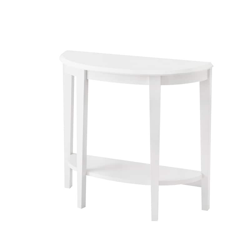 DH BASIC Contemporary Brown Decorative 1-Shelf Half-moon Console Table by Denhour