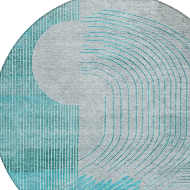 HomeRoots Geometric Transitional Rectangle Outdoor Rug