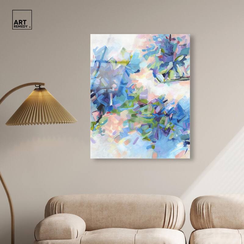 Blue Botanicals Acrylic by Art Remedy, Ready to Hang