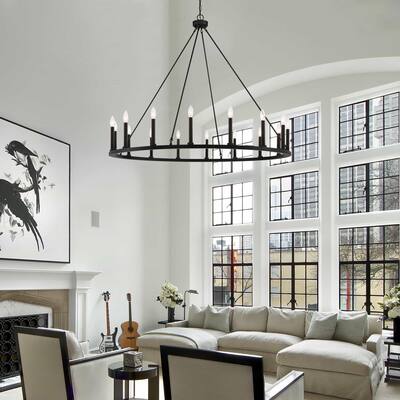 Elevate Your Rustic Style with the Acroma Modern Farmhouse Chandelier - Order Now! - N/A