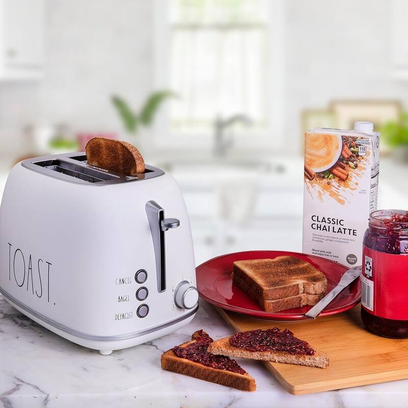 Rae Dunn Retro Rounded Bread Toaster, 2 Slice Stainless Steel