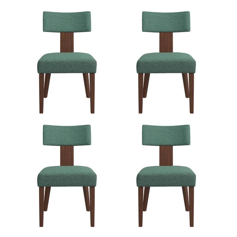 With Curved Backrest (2/4/6-Piece Set) Upholstered Dining Chairs - 19.1"D x 19.4"W x 33.6"H