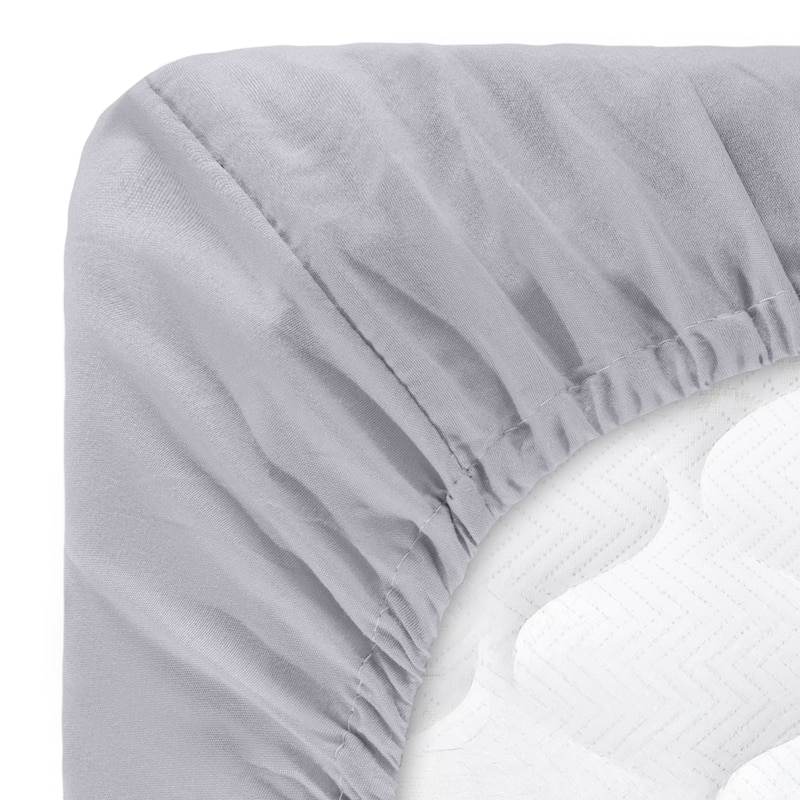 Brushed Microfiber Sheet Set-3 Piece Bed Linens by Windsor Home (Twin XL, Silver Gray)