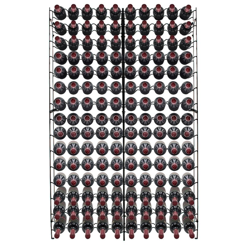 Freestanding Metal Wine Rack - Up to 150 Wine Bottles
