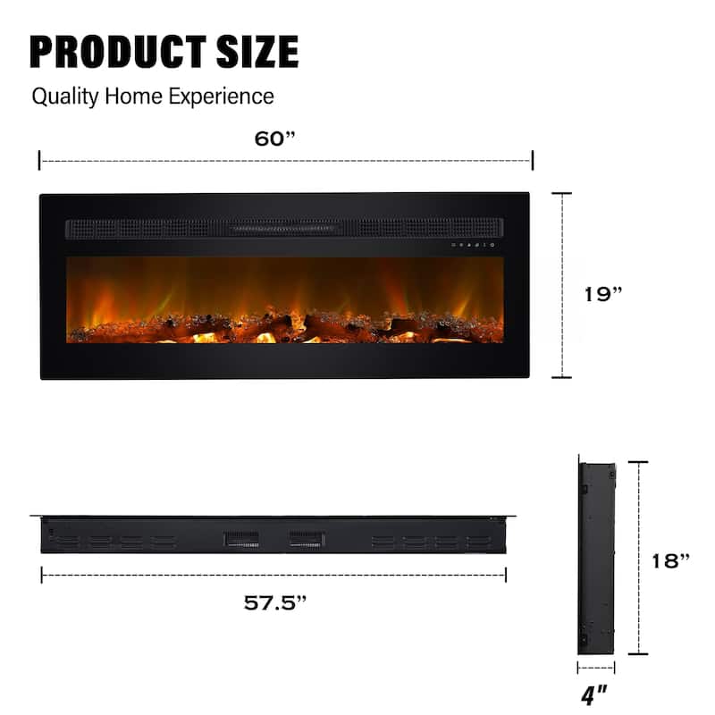 Royalcraft 23 to 60 inch Electric Fireplace