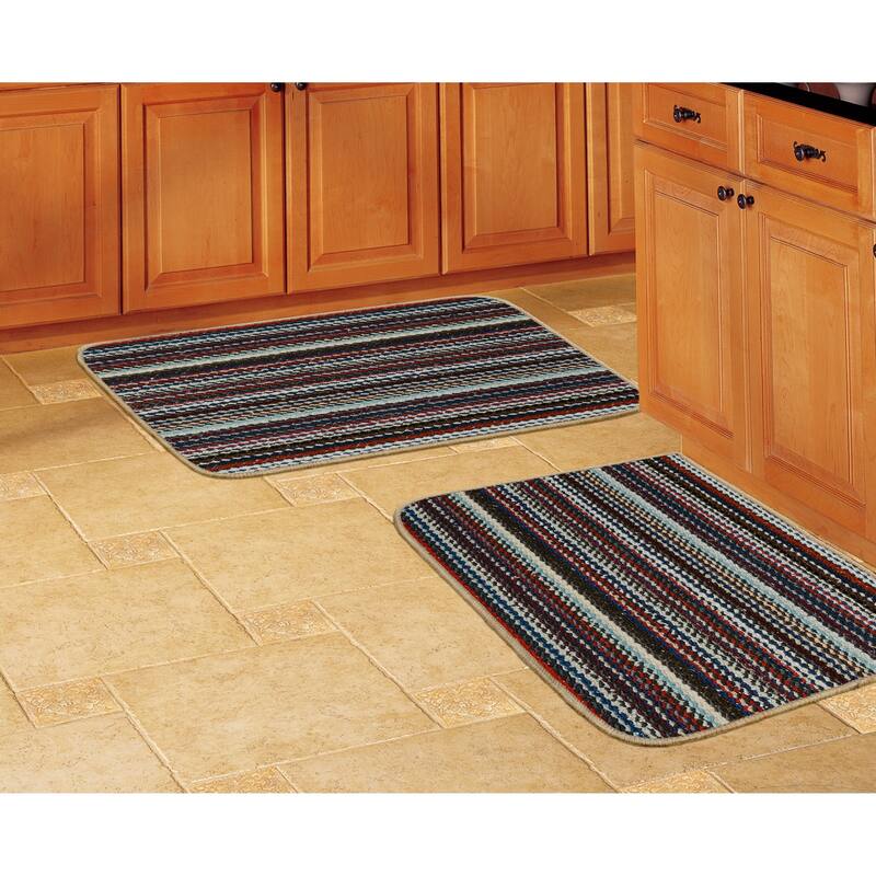 Garland Rug Carnival Striped Durable Indoor Area Rug