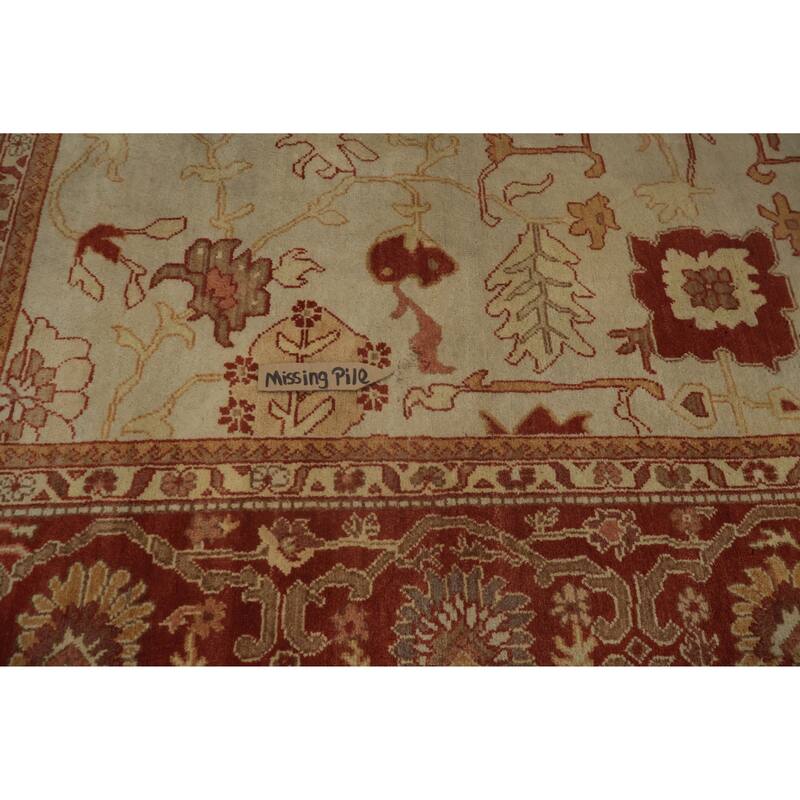 Hand Knotted Oriental 100% Wool Carpet Traditional All-Over Navy Blue & Blues Peshawar Area Rug - 9' 11'' X 8' 1''