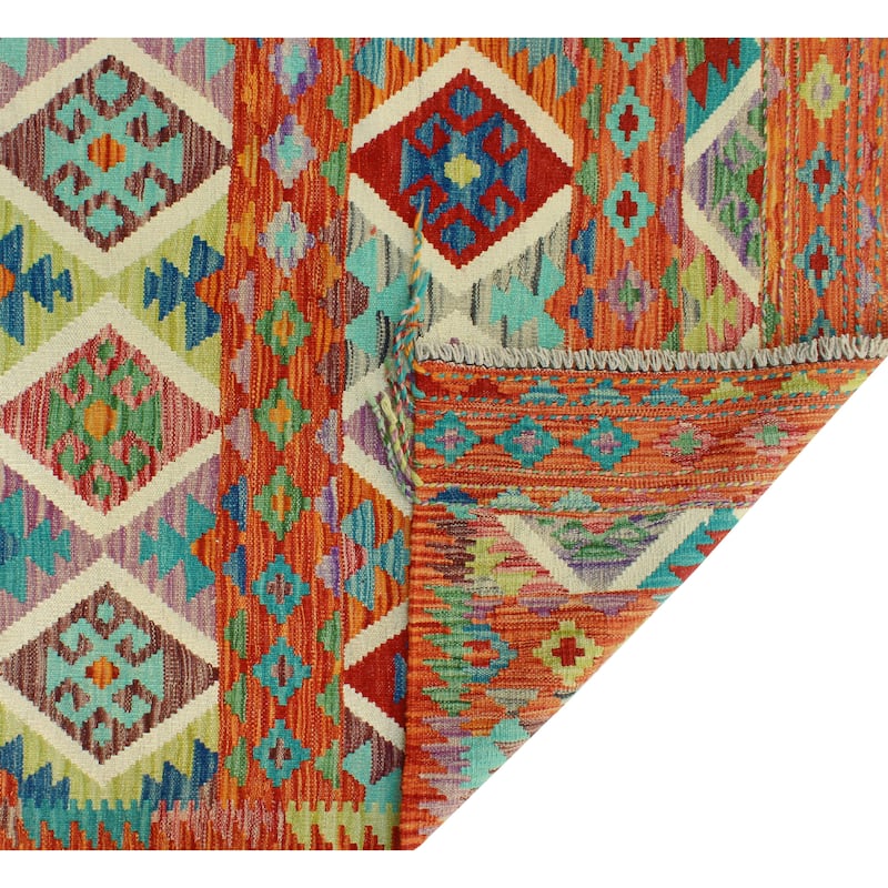 Flatweave Truman Red/Ivory Rug - 8'4" x 11'9"