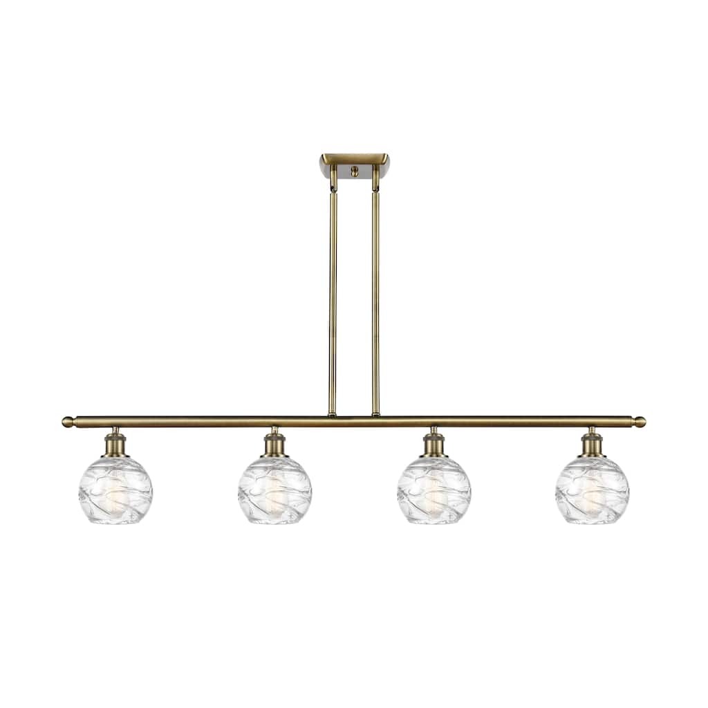 Innovations Lighting Ballston Athens Deco Swirl - 4 Light 46" Stem Hung Island Light