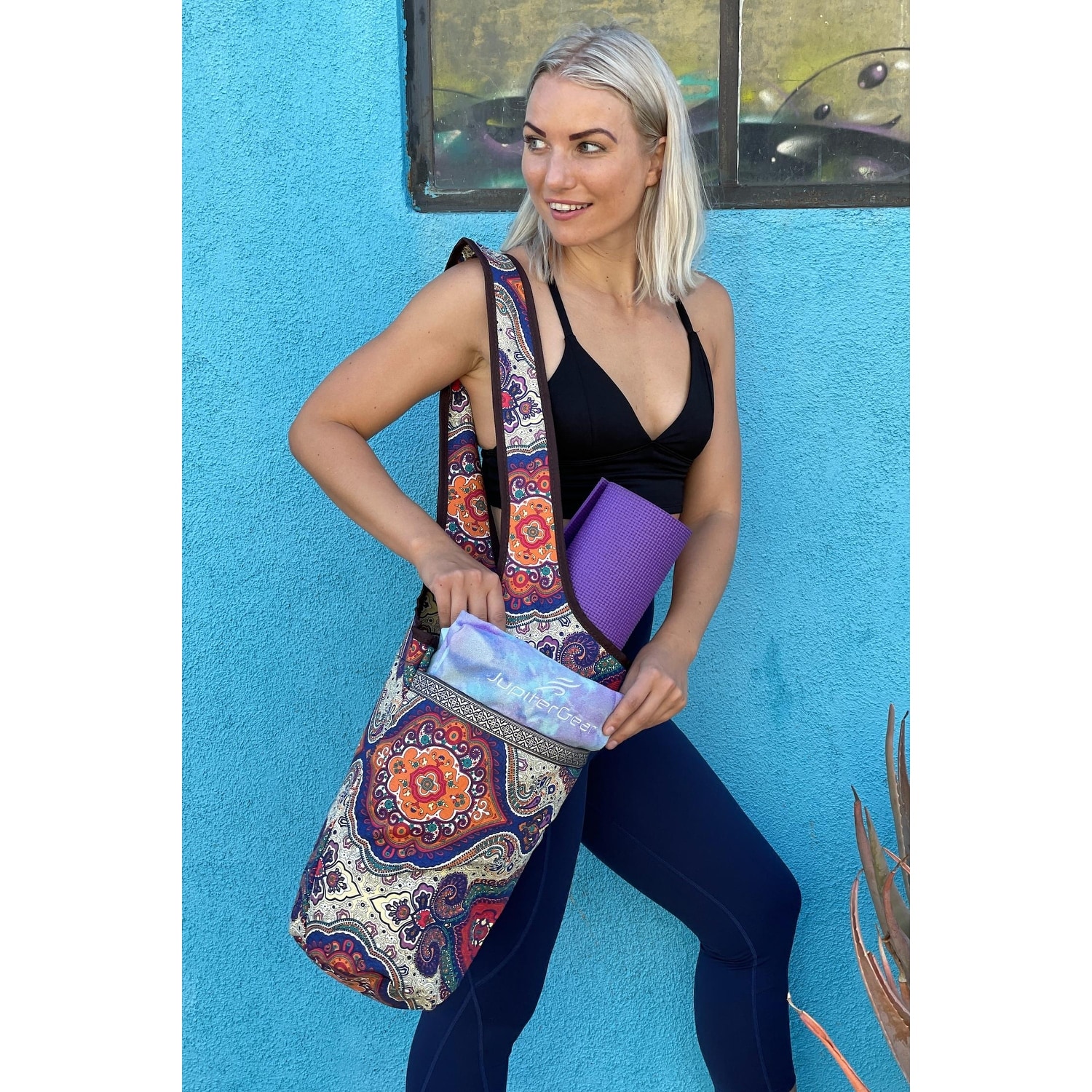 Yoga Mat Carrying Tote Bag with Large Pockets - On Sale - Bed Bath
