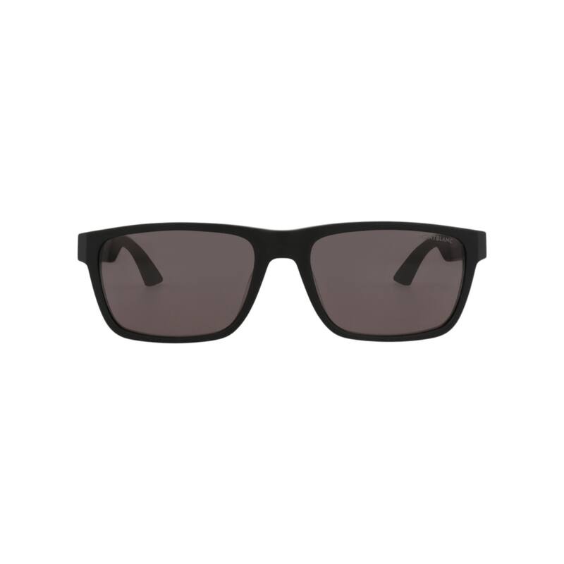 Montblanc Square-Frame Recycled Acetate Sunglasses - Black Black Grey - Black - Grey Lens