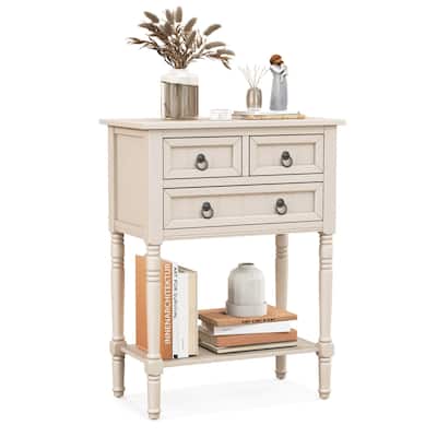 Costway Console Entryway Table with 3 Drawers Open Shelf for Hallway - See Details