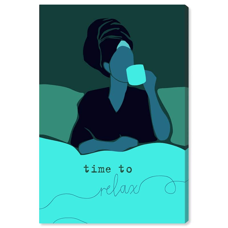 Wynwood Studio Canvas Fashion and Glam My Own Time Pink and Cream White Modern & Contemporary Wall Art Canvas Print