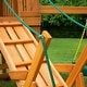 preview thumbnail 8 of 30, Gorilla Playsets Pioneer Peak Wooden Swing Set with Clatter Bridge and Tire Swing