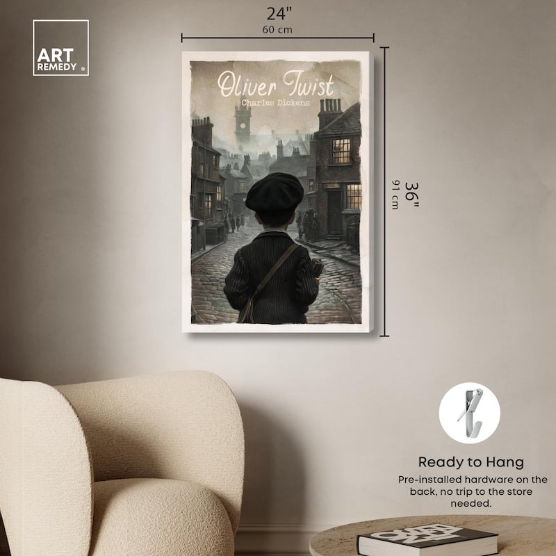Oliver Twist Classic Canvas by Art Remedy, Gallery Wrapped