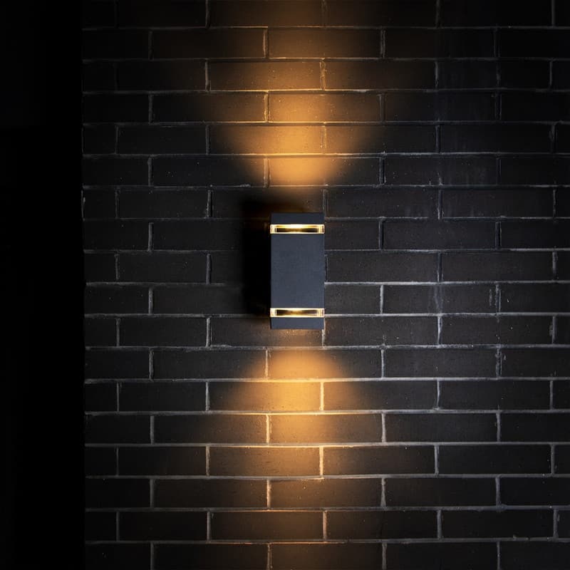 Lutec Black LED Outdoor Wall Lantern Sconce - 7.6 x 9.25 x 4.29
