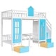 preview thumbnail 146 of 156, Modern Style Wooden Bunk Bed with Changeable Table, Upper Bed and Down Desk