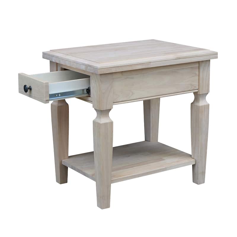 Vista Solid Wood End Table - 18"W x 24"D x 24"H