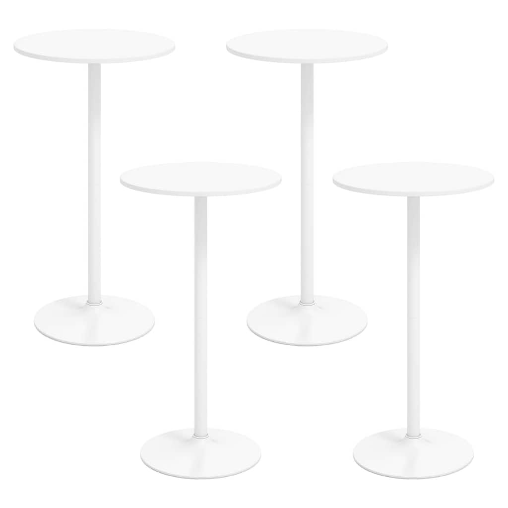 Gymax Round Bar Table Set of 4 w/Adjustable Height & Metal Base Modern