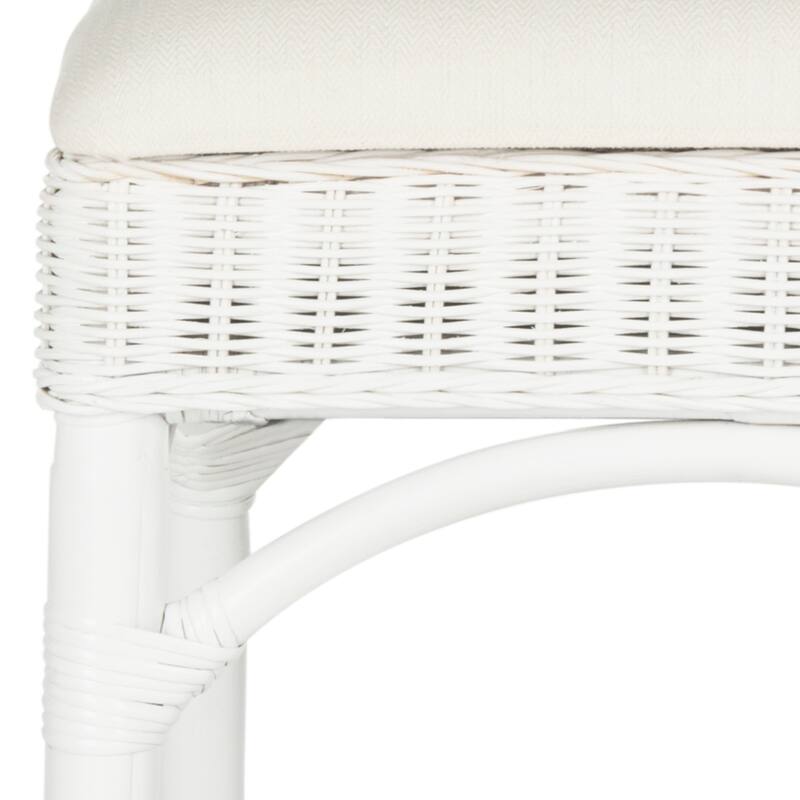 SAFAVIEH 17.75 -inch Fremont White Barstool - 18" x 20" x 42.5"