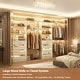 preview thumbnail 3 of 7, Set of 2 Closet System with Wooden Drawers and Hanging Rods, Closet Organizer with Adjustable Storage Shelves