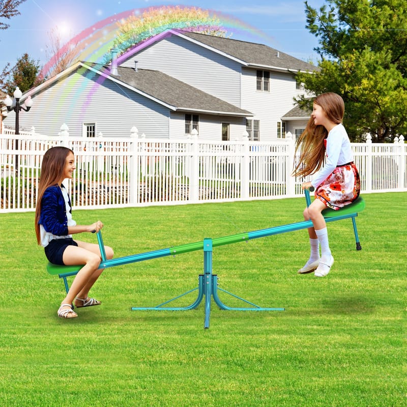 Seesaw Sit and Spin Teeter Totter Heavy Duty Swivel Kids Outdoor Play