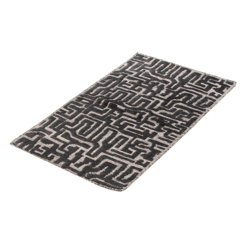 ECARPETGALLERY Hand-knotted Tangier Grey Wool Rug - 2'11 x 4'10