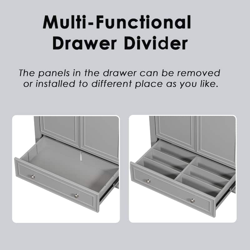 30" Multi-functional Bathroom Vanity with Sink Combo, with Doors and Drawer