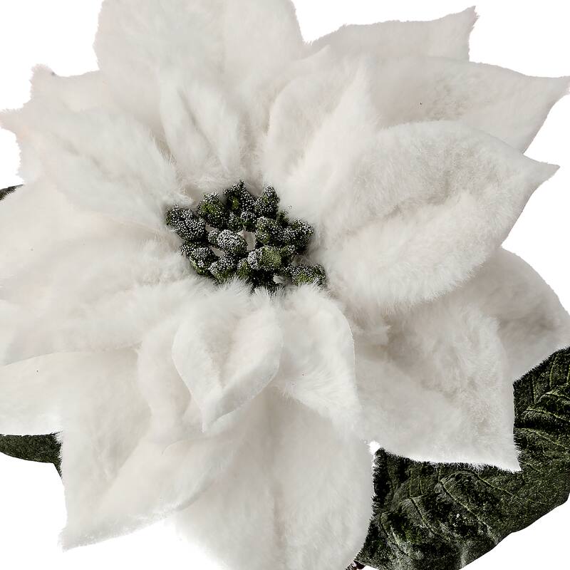 28" Fur Velvet Poinsettia