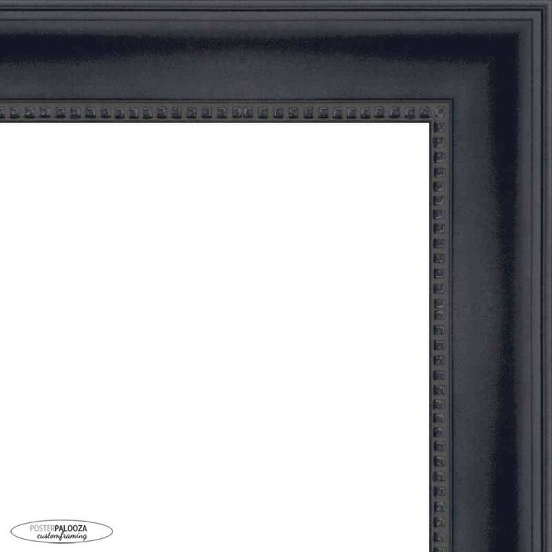 34x24 Traditional Black Complete Wood Picture Frame with UV Acrylic, Foam Board Backing, & Hardware