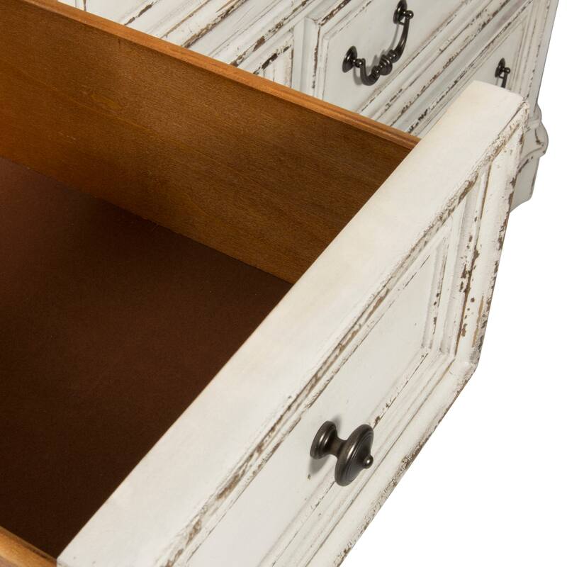 Liberty Furniture Magnolia Manor Upholstered Bed, Dresser & Mirror, Chest, Night Stand -California King, King or Queen