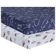 preview thumbnail 1 of 3, Sky Traveler 2 Pack Flannel Playard Sheets