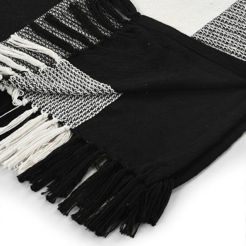 Sevita Hand-Woven Plaid Standard Size Throw Blanket