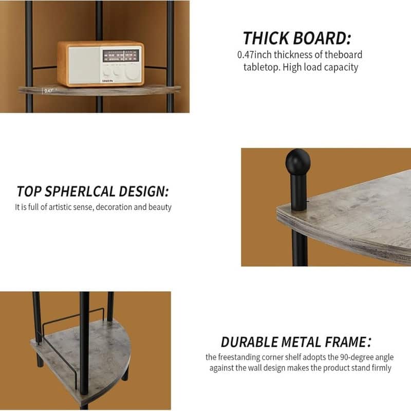 5-Tier Corner Shelf Stand for Bathroom