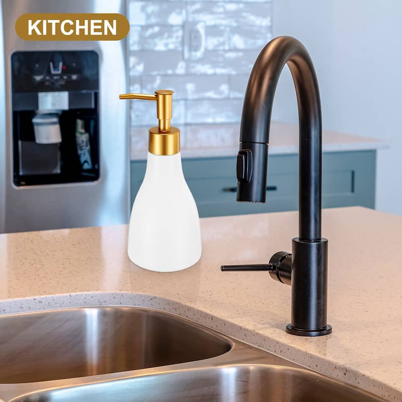 1x 9.5Oz Soap Dispenser Hand and Dish Soap Dispenser for Kitchen Matte