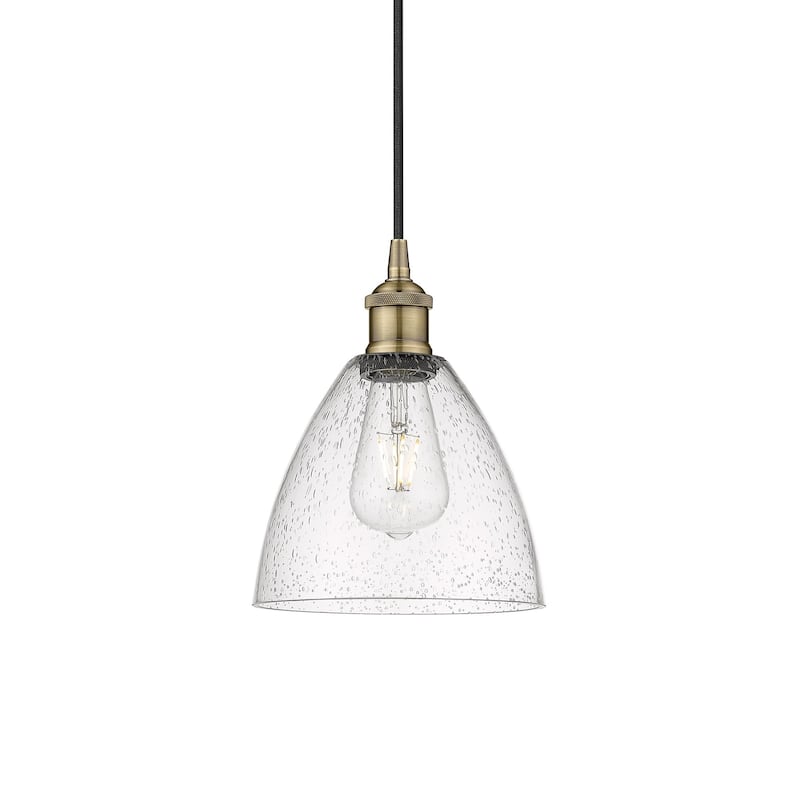 Innovations Lighting 616-1P-10-8 Edison Pendant Edison 8" Wide Mini - Antique Brass / Seedy