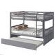 preview thumbnail 18 of 34, Rustic Style Full over Full Wood Bunk Bed with Guardrails and Ladder and Twin Size Trundle