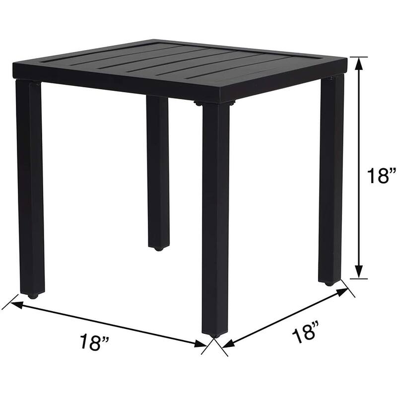 Kozyard Modern Classic Outdoor 18"x18" Patio Side Table