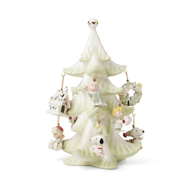 Lenox Snoopy & Friends 11-Piece Christmas Tree Ornament Set - On