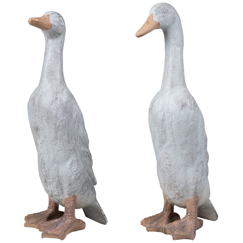 Ducks Outdoor Garden Statues - 17.25" - Set of 2
