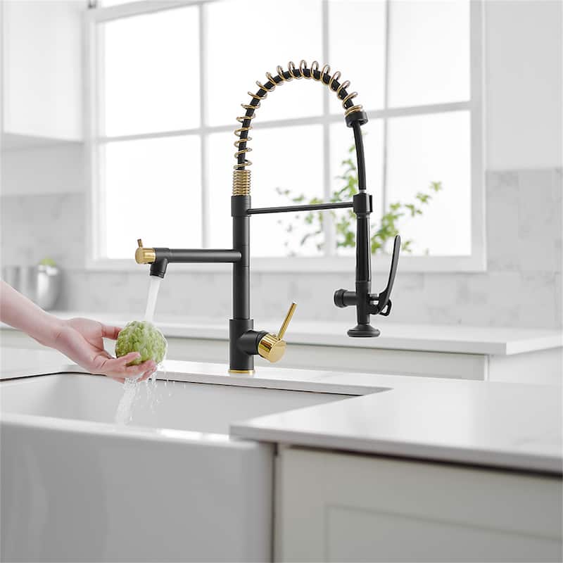 Commercial Kitchen Sink Faucet With Pull Down Sprayer Modern Single Hole Kitchen Faucets Single Handle Spring Taps