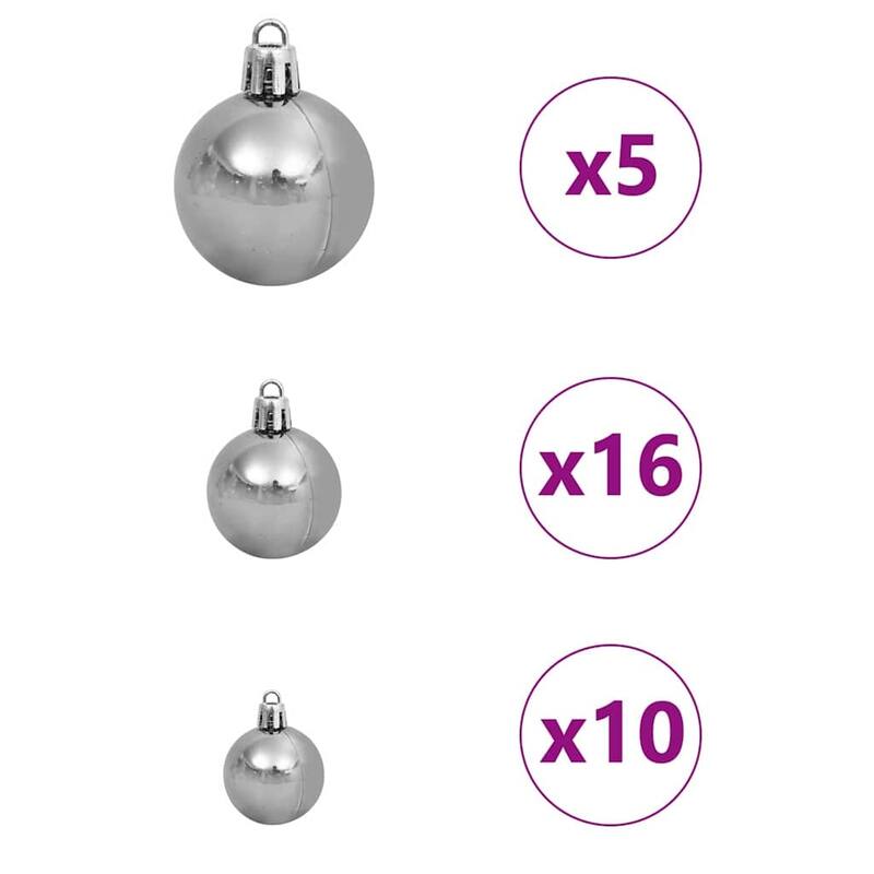 vidaXL Artificial Christmas Tree with 300 LEDs Green 99 x 99 x 180 cm - 99 x 99 x 180