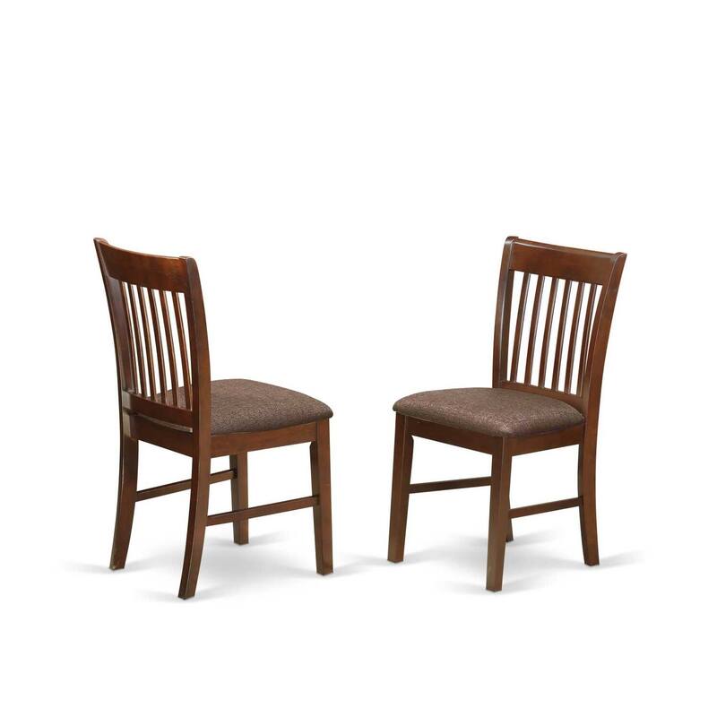 5-Piece Mahogany Finish Solid Wood Top - Dining Room Set - (Seats-4)