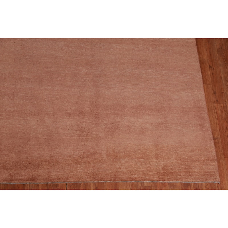Terracotta Gabbeh Persian Area Rug Hand-Knotted Wool Carpet - 9'11" x 12'9"