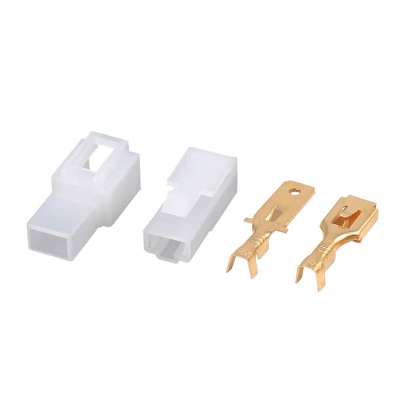 4 Sets 1 Pin Car Vehicle Electrical Wire Connector Male Female Terminal Housing - White