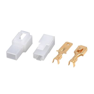 4 Sets 1 Pin Car Vehicle Electrical Wire Connector Male Female Terminal Housing - White