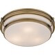 preview thumbnail 3 of 5, Grafton 3-Light Weathered Brass Flush Mount