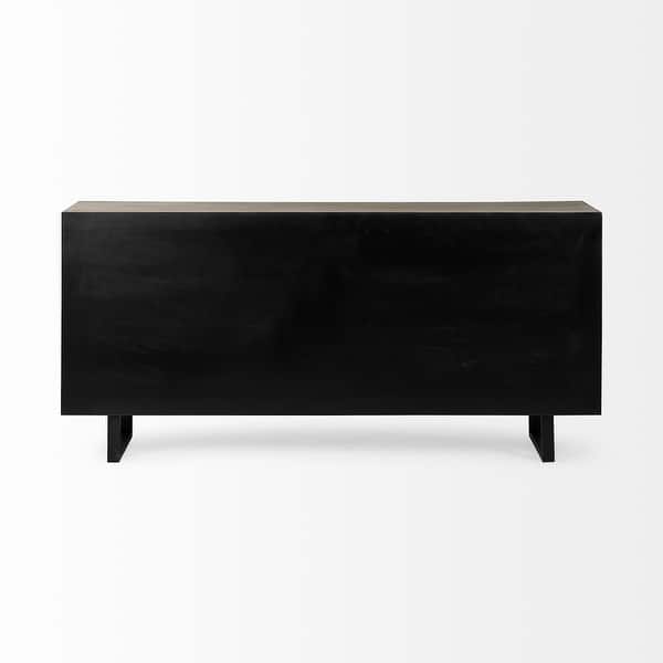Light Brown Solid Wood Sideboard With 4 Fabric Covered Cabinet Doors Light Brown Solid Wood Sideboard With 4 Fabric Covered Cabinet Doors
