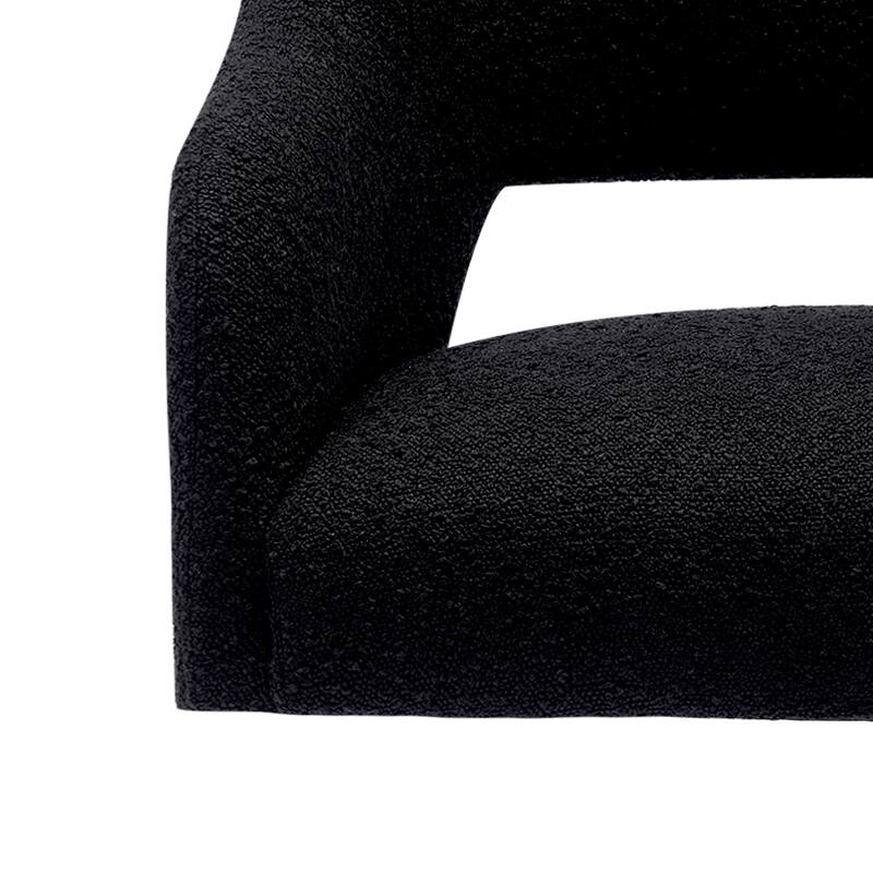 Boucle Polyester Upholstered Swivel Accent Chair - Stain Resistant